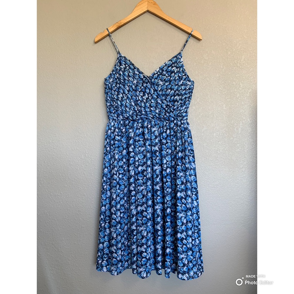 Banana Republic Blue Sleeveless Knee Length Dress Size 2 EUC